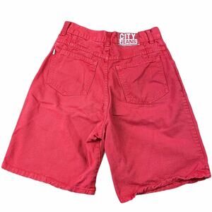 Vintage 80's City Jeans High Rise Jean Shorts Red Sz 10